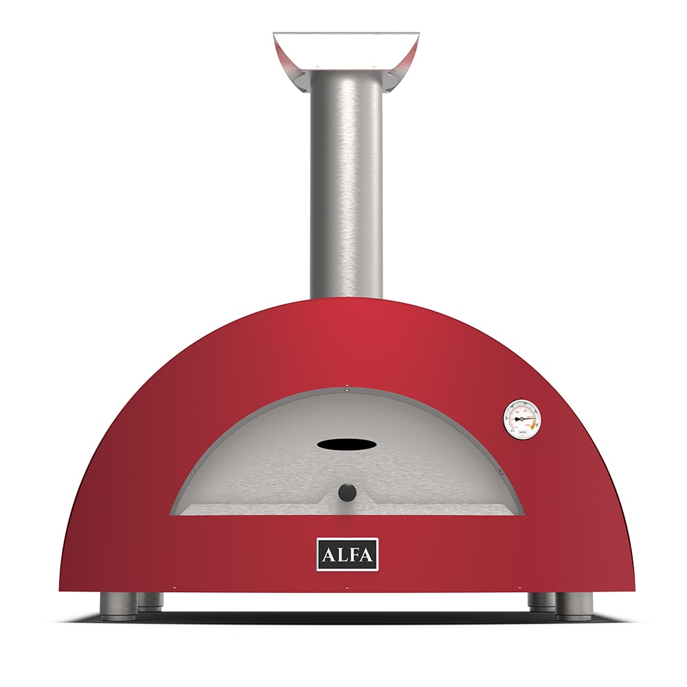 Alfa Moderno 2 ved, röd Grillar & Pizzaugnar miljöbild